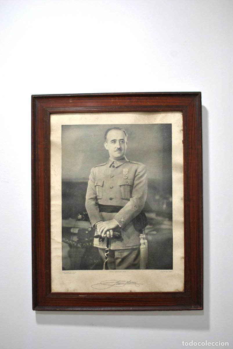 Militaria: GRABADO ANTIGUO DE FRANCISCO FRANCO
