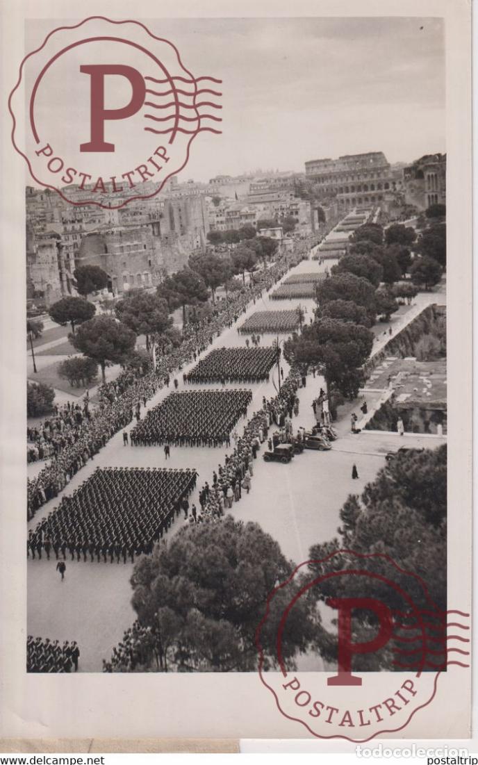 Militaria: ROME ITALY ITALIAN ARMY SHOWS OFF VIA DEL IMPERO 1948 18*12CM
