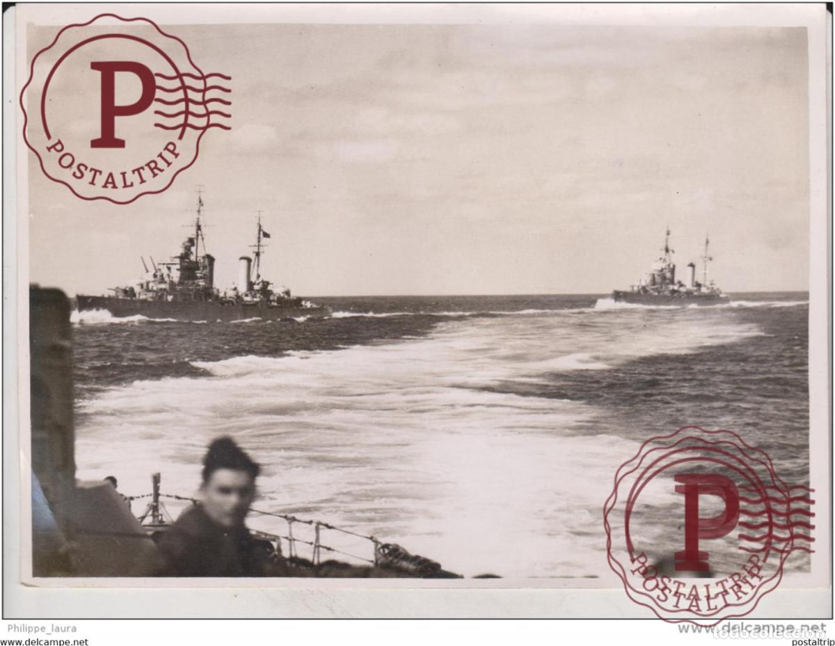 Militaria: british cruisers in the mediterranean BRITISH OFFIIAL PHOTOGRAPH