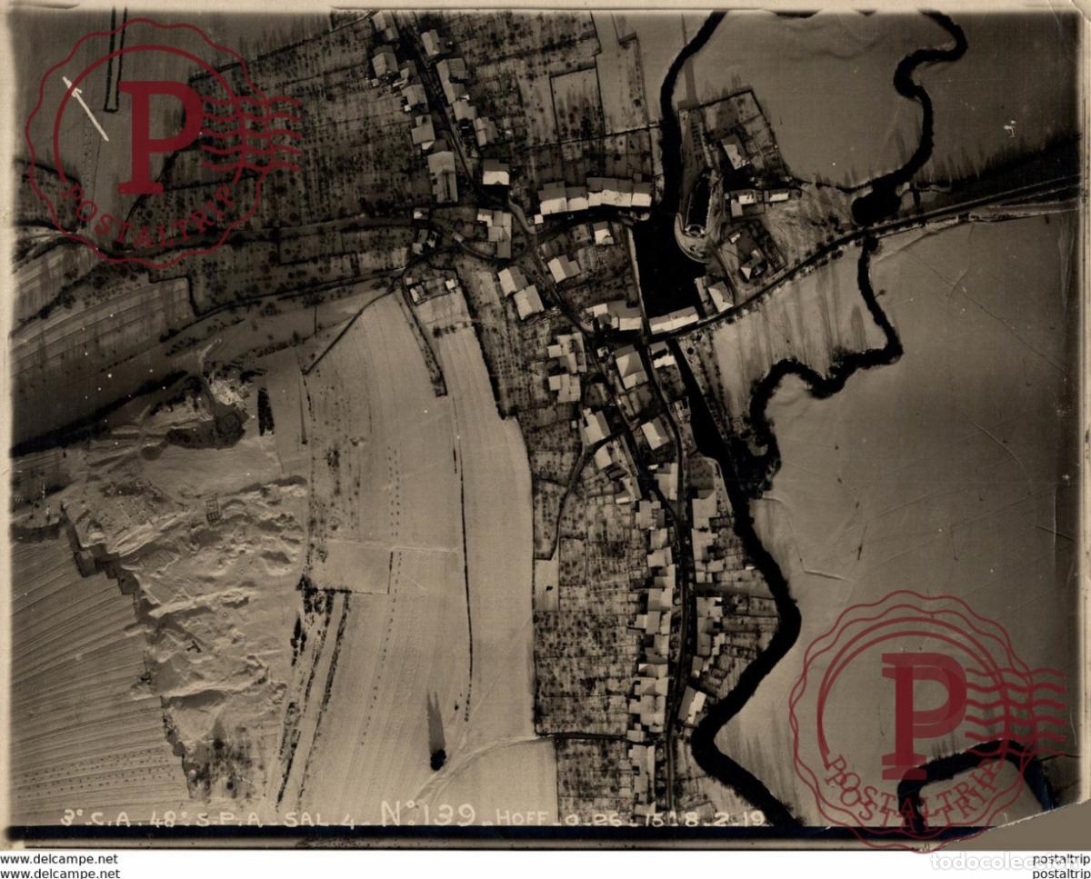 Militaria: SEE CORNER Photo a&eacute;rienne Militaria 24*18 CM Guerre 19141918 WW1 Photographie Originale A&eacute;rienne