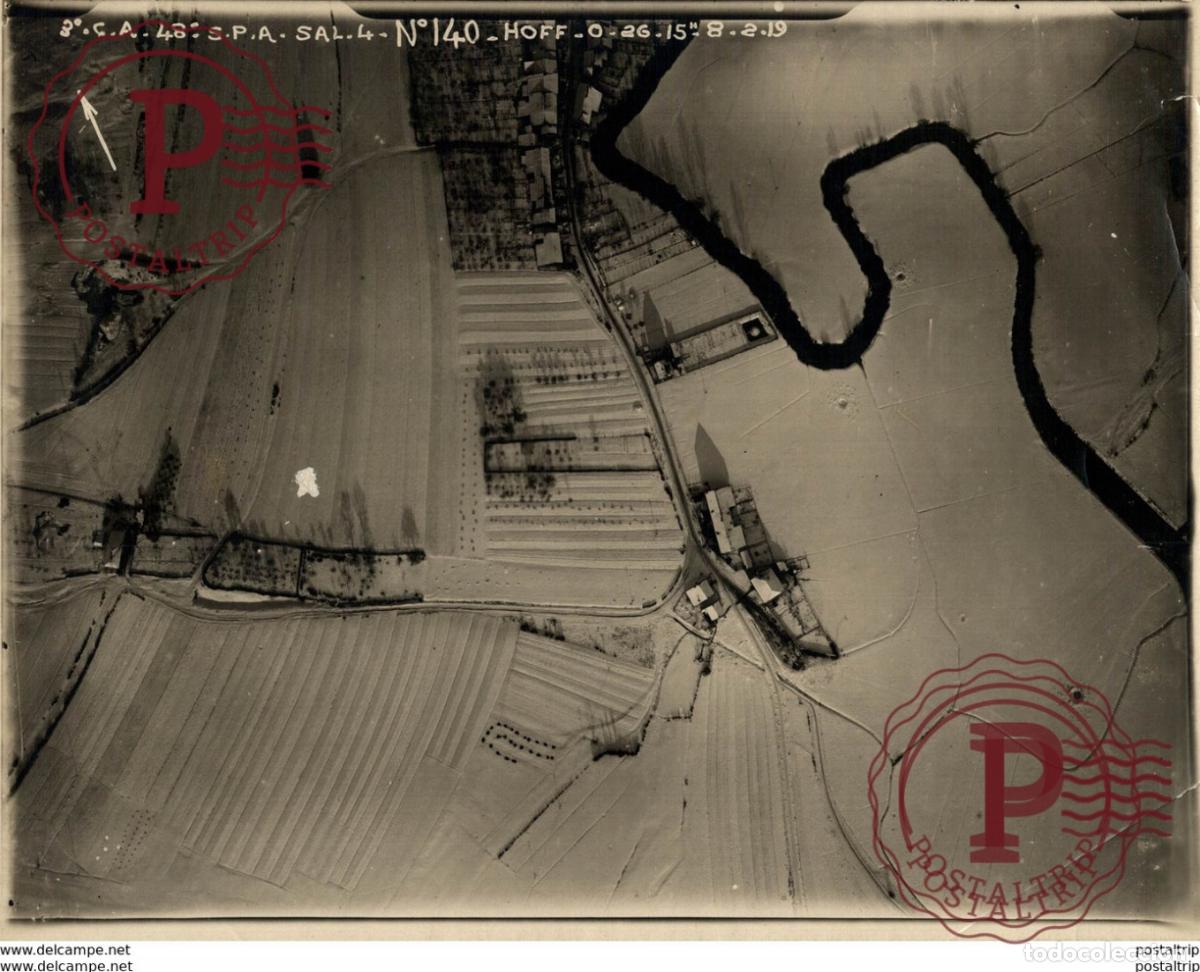 Militaria: SPA SAL 4 M140 HOFF Photo a&eacute;rienne Militaria 24*18 CM Guerre 19141918 WW1 Photographie Originale A