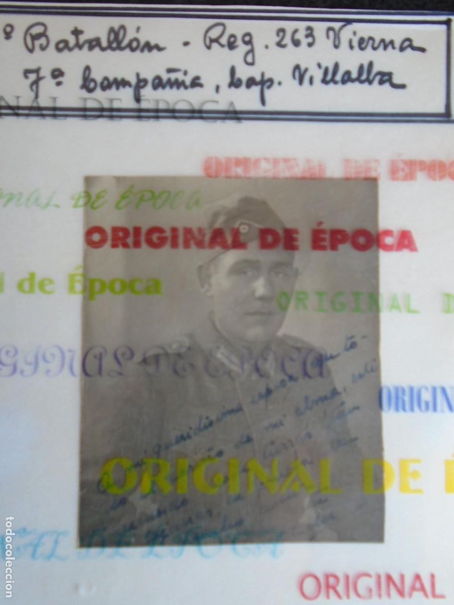 Militaria: (DA-04)FOTOGRAFIA DEDICADA DEL CAPITAN RICARDO VILLALBA DIVISION AZUL-GRODNO(POLONIA)20-11-1941