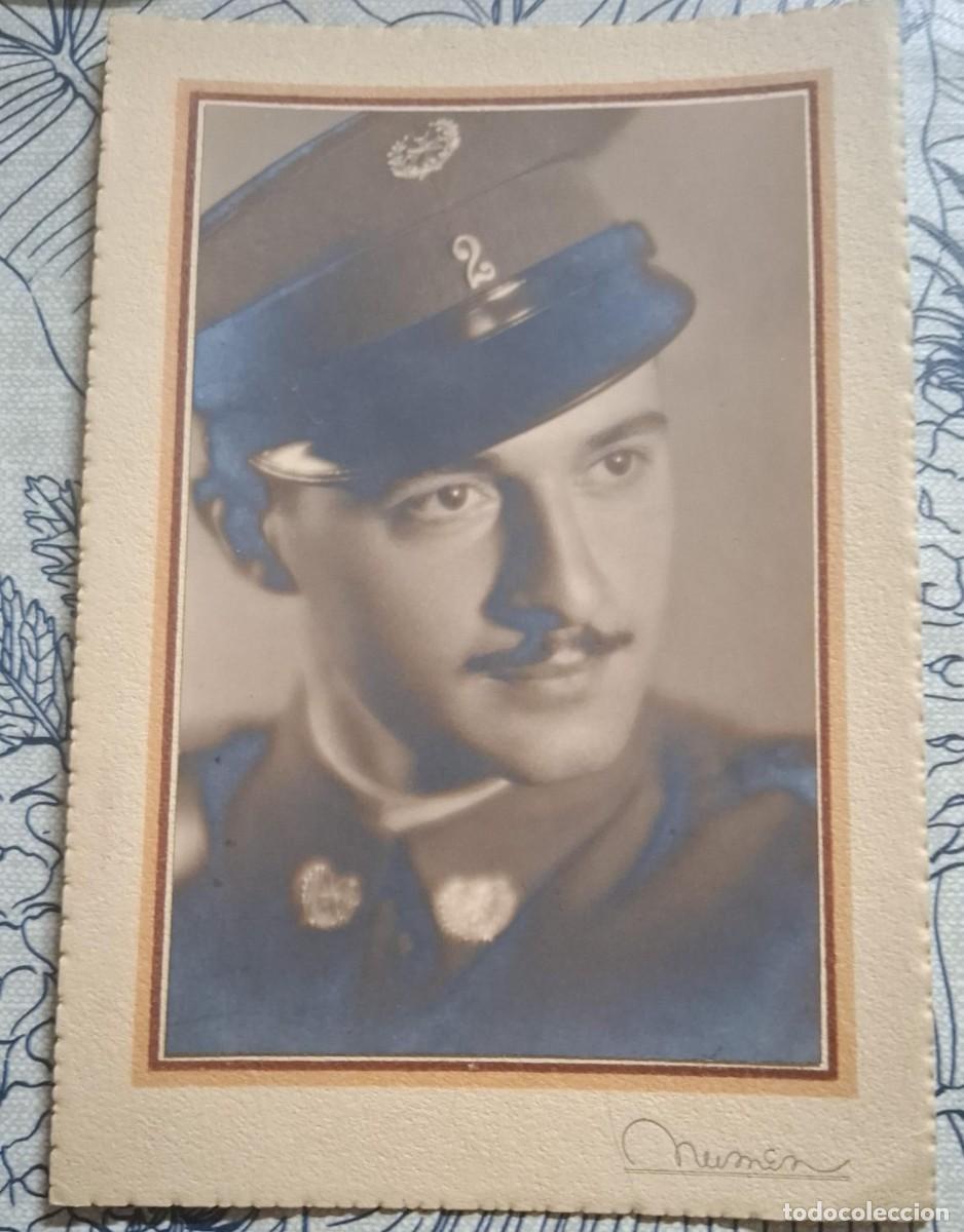 Militaria: RETRATO CART&Oacute;N ANTIGUO DE MILITAR.
