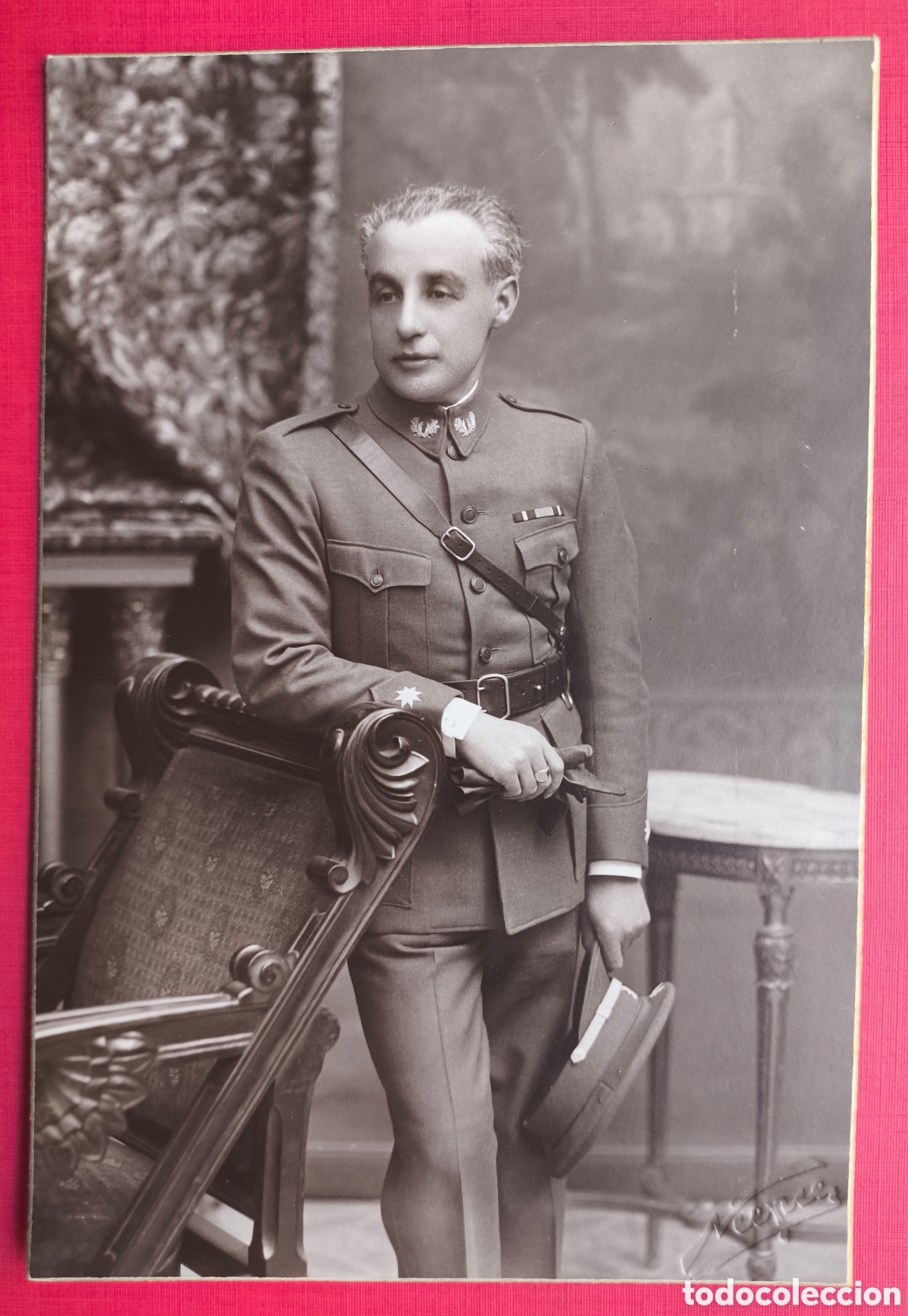 Militaria: FOTOGRAF&Iacute;A RETRATO DE ESTUDIO COMANDANTE VETERINARIA POSTAL FOTOGR&Aacute;FICA BARCELONA C. 1915