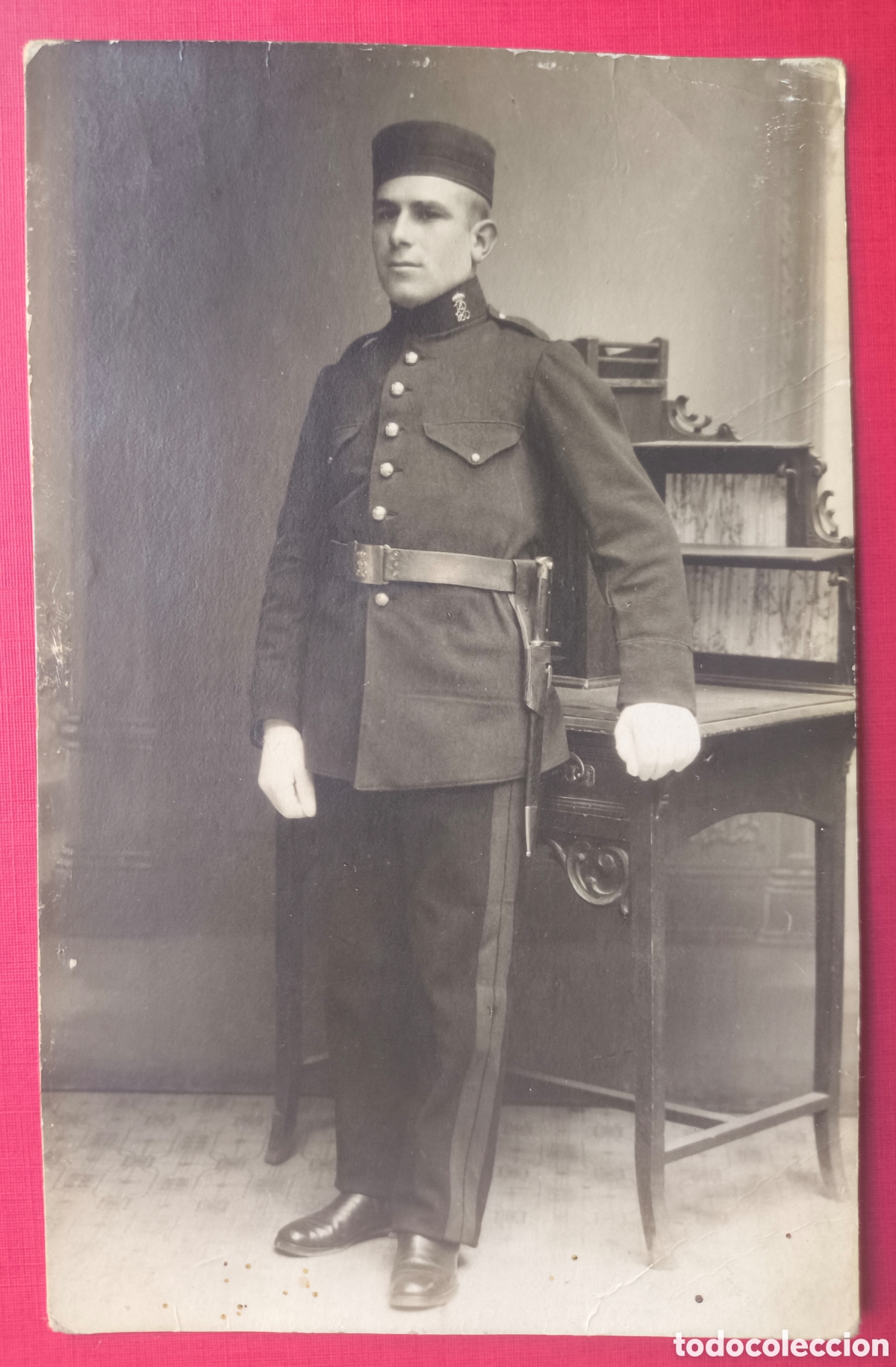 Militaria: POSTAL FOTOGR&Aacute;FICA MILITAR RGTO. INFANTER&Iacute;A &Eacute;POCA ALFONSO XIII FOT&Oacute;GRAFO F. BARIEGO VALLADOLID 1920