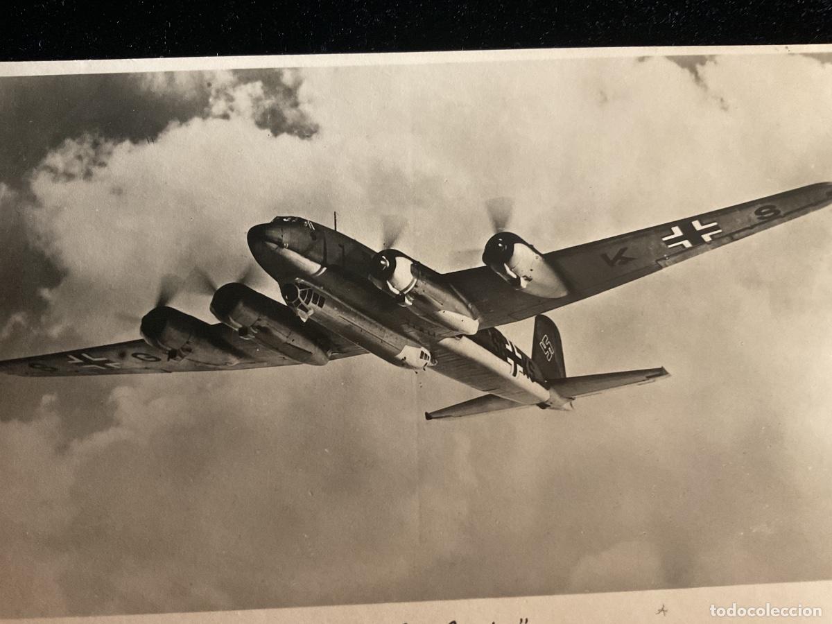 Militaria: FOTO POSTAL BOMBARDERO DE LARGO ALCANCE Focke-Wulf Fw 200 C &laquo;Condor&raquo;, Tercer Reich, original.