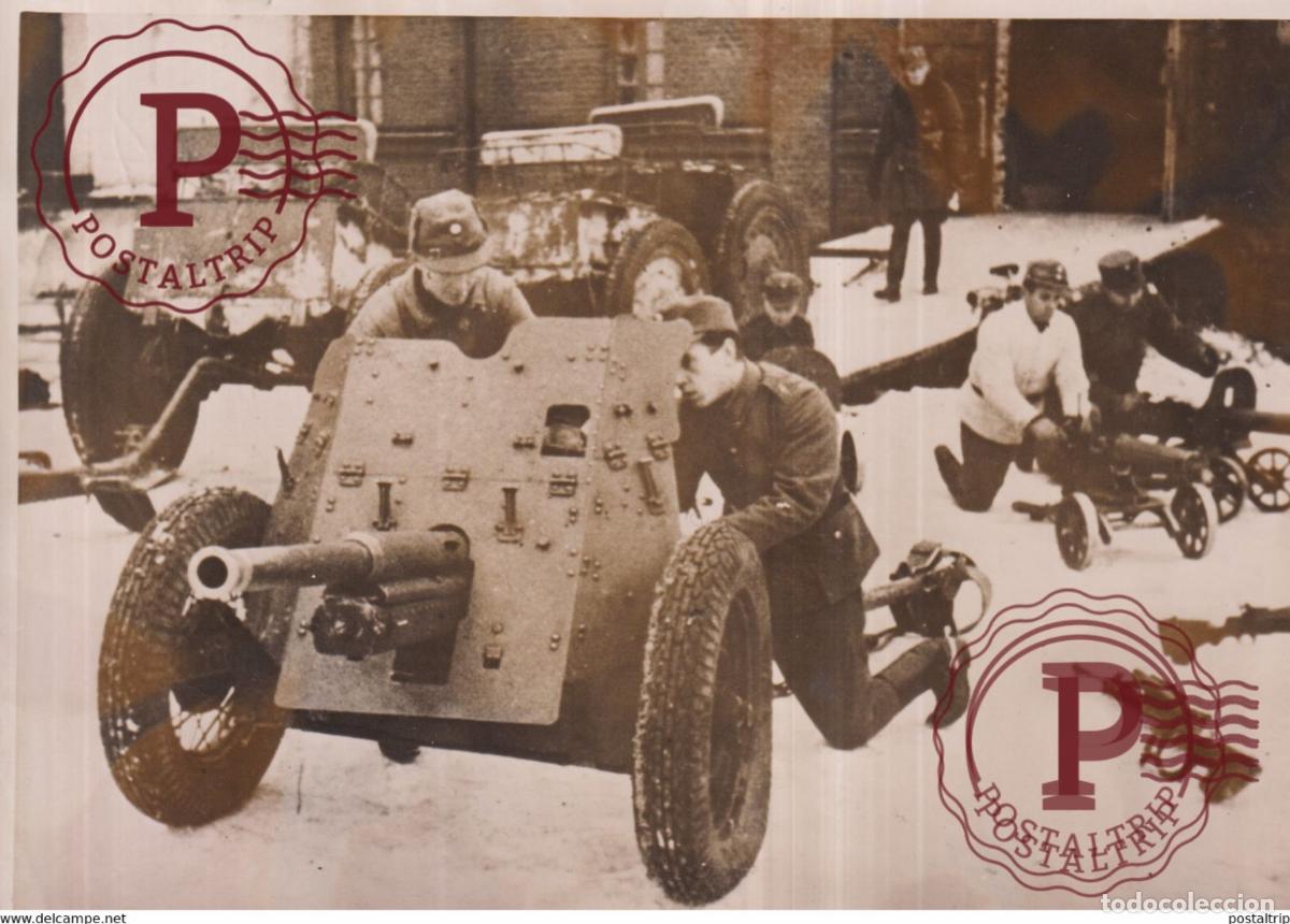 Militaria: 1940 CANONS SOVIETIQUES CAPTURES PAR LES SOLDATS FINLANDAIS FRONT DE CARELIE Karelian Front Russian