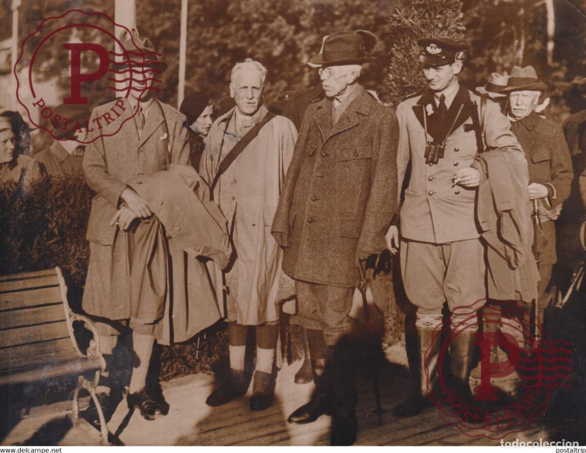 Militaria: STOCKHOLM KING GUSTAV OF SWEDEN JAEGER HUNTING CHASSE GOTHENBURG ELK JAGDPARTIE ALEX VON DENMARK