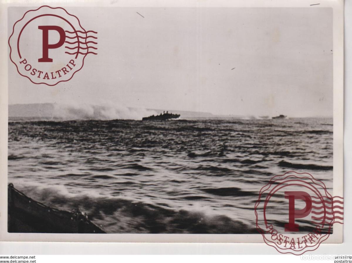 Militaria: DEUTSCHE SCHNELLBOOTE MITTELMEER 18*13cm FOTO DE PRESSE WW2 WWII WORLD WAR 2 WELTKRIEG aleman deutc
