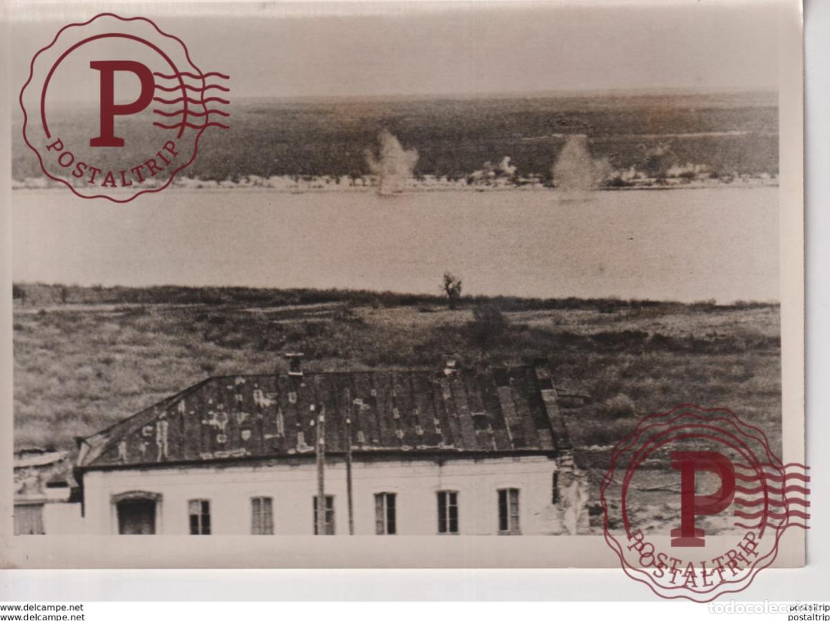 Militaria: AM UNTEREN DNJEPR Dnieper RUSSIA RUSSE 18*13cm FOTO DE PRESSE WW2 WWII WORLD WAR 2 WELTKRIEG alema