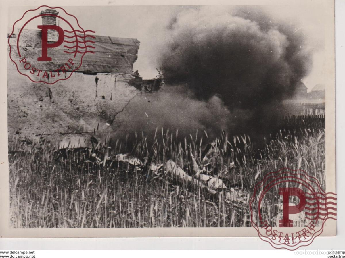 Militaria: ABGESCHOSSEN SOWJETISCHEN BOMBER RUSSIA RUSSE 18*13cm WW2 WORLD WAR 2 WELTKRIEG deutschland