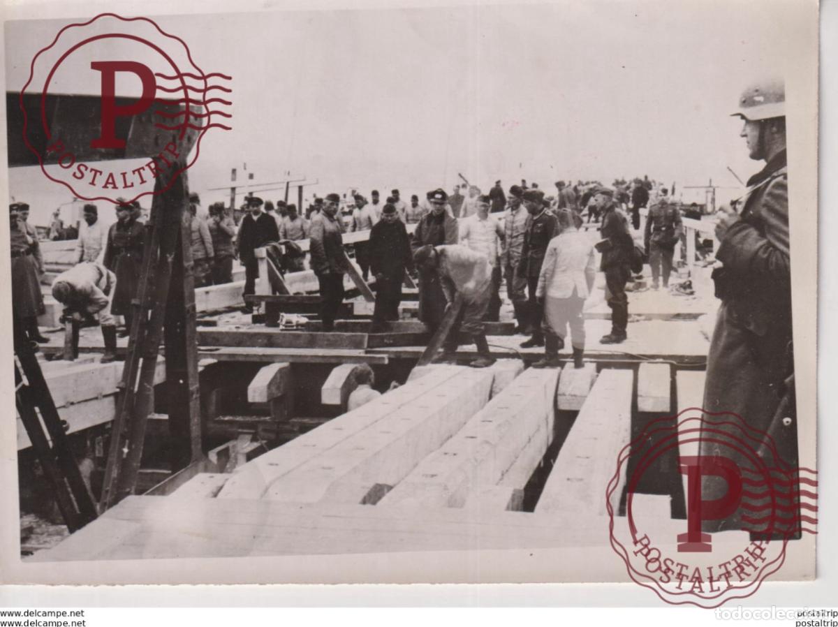 Militaria: DEUTSCHE SOLDATEN BR&Uuml;CKENBAU DONAU 18*13cm WW2 WORLD WAR 2 WELTKRIEG deutschland