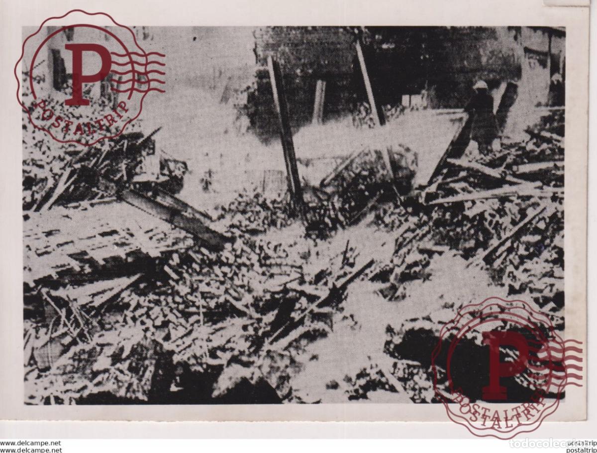 Militaria: LONDON ENGLAND GANZE TEILE LONDONS GRO&szlig;ER TR&Uuml;MMERHAUFEN 18*13cm WW2 WORLD WAR 2 WELTKRIEG deutschla