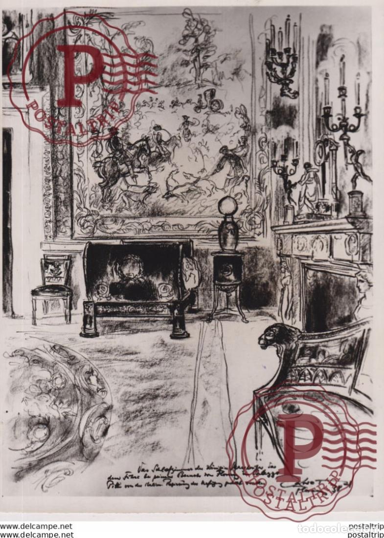 Militaria: ITALIENBESUCH FUHRERS FLORENZ PALAZZO PITTI FLORENZ SCHLAFZIMMER 24*18CM WW2 WWII WORLD WAR 2 WELT