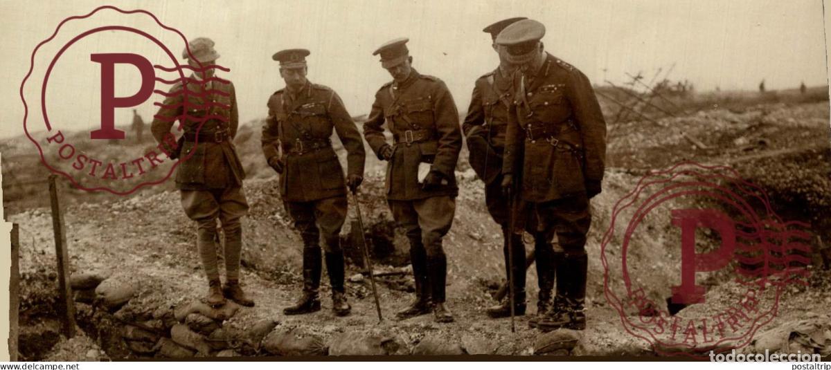 Militaria: ROI D ANGLETERRE SUR LE FRONT KING GEORGE 16*8CM GEORGE V BRITISH ROYAL FAMILY