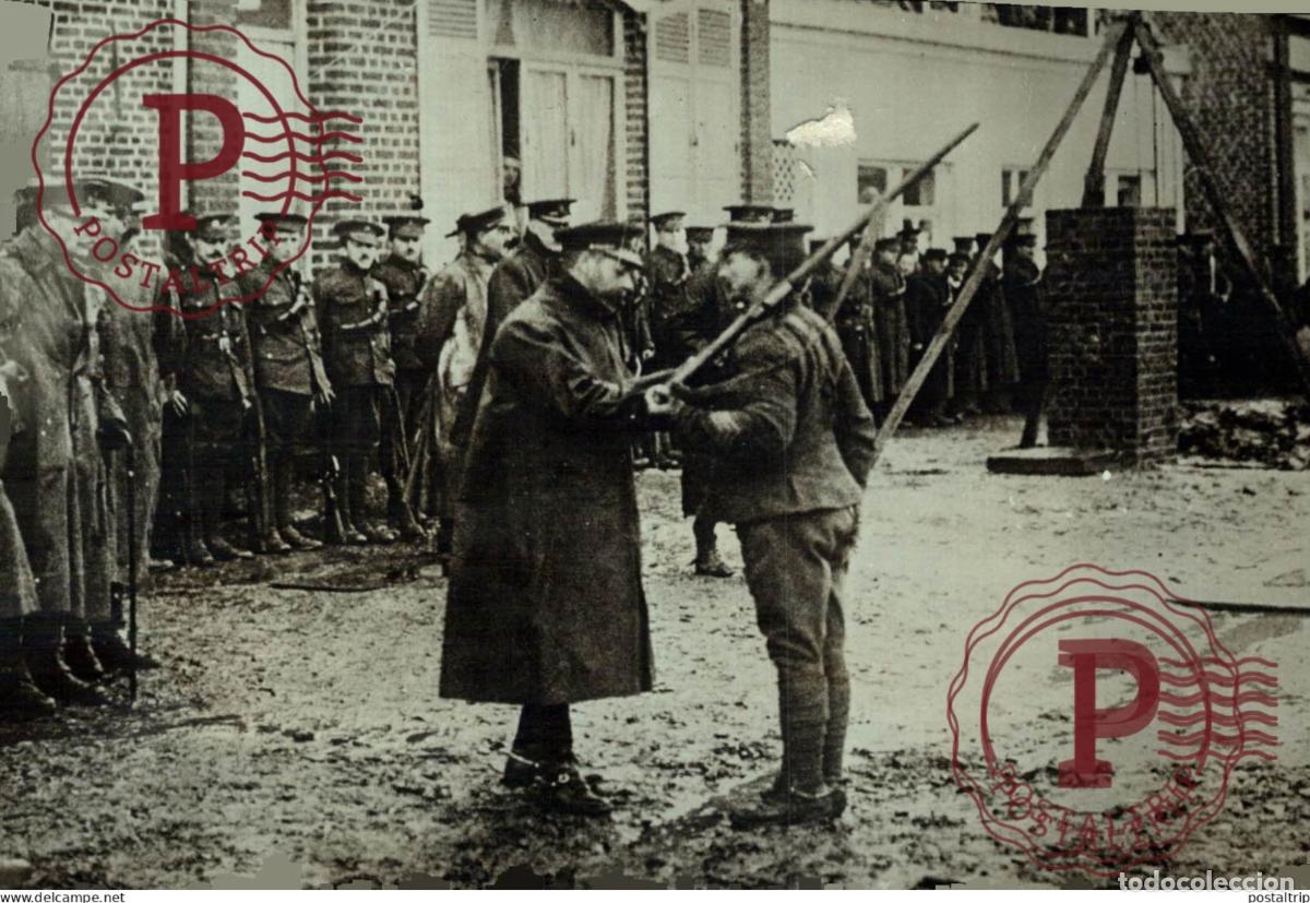 Militaria: ROI D ANGLETERRE SUR LE FRONT KING GEORGE EN FRANCE FOTO M ROL 14*10CM GEORGE V BRITISH ROYAL FA