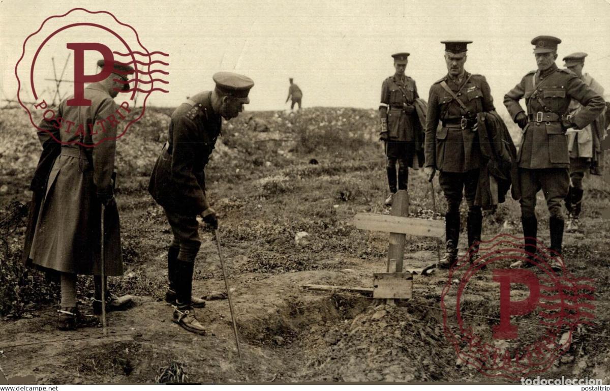 Militaria: THE KING AT THE FRONT ROI D ANGLETERRE KING GEORGE V 19*11CM GEORGE V BRITISH ROYAL FAMILY