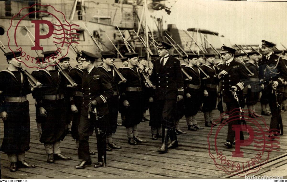 Militaria: ROYAL NAVY KING EDUARD VIII PORTSMOUTH 17*11CM GALES WALES BRITISH ROYAL FAMILY