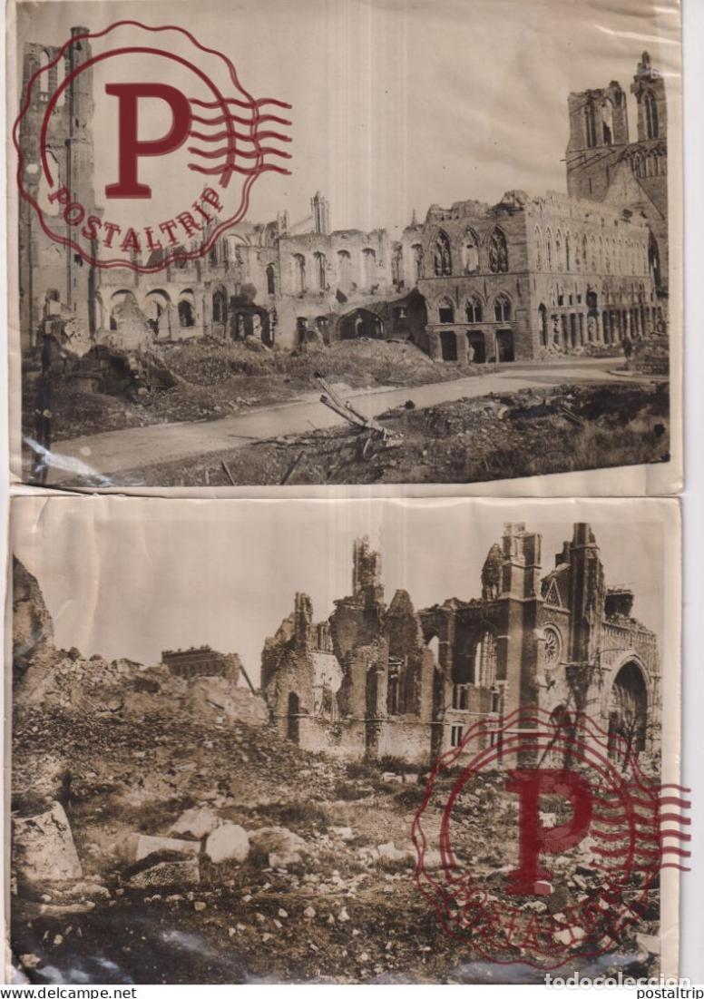 Militaria: ETAT SEE SCAN !!!! RUINES CATHEDRAL OF YPRES LOT 2 PHOTOS IEPER VLAANDEREN 20*15CM BRITISH ROYAL F