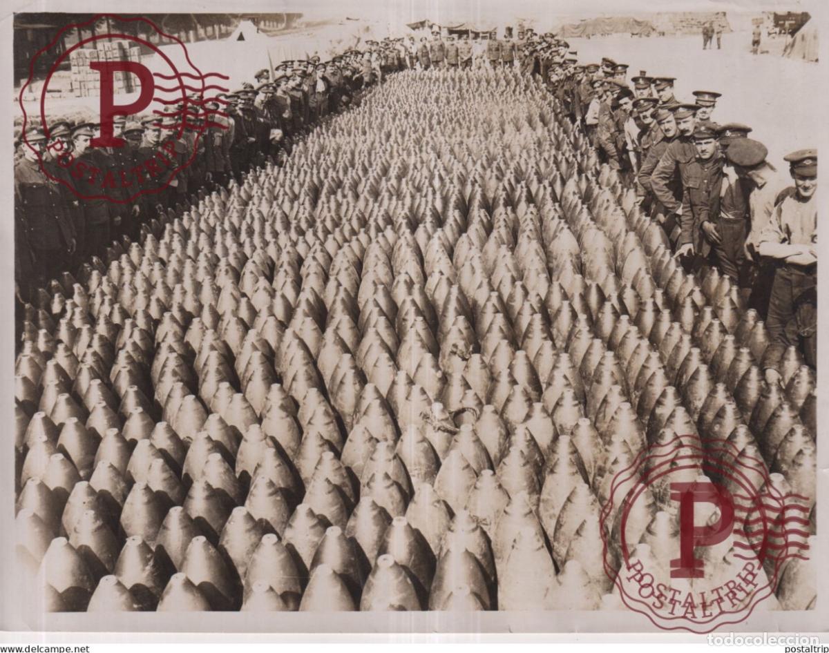 Militaria: BRITISH WESTERN FRONT AMMUNITION 21*16CM WWI WORLD WAR GUERRE