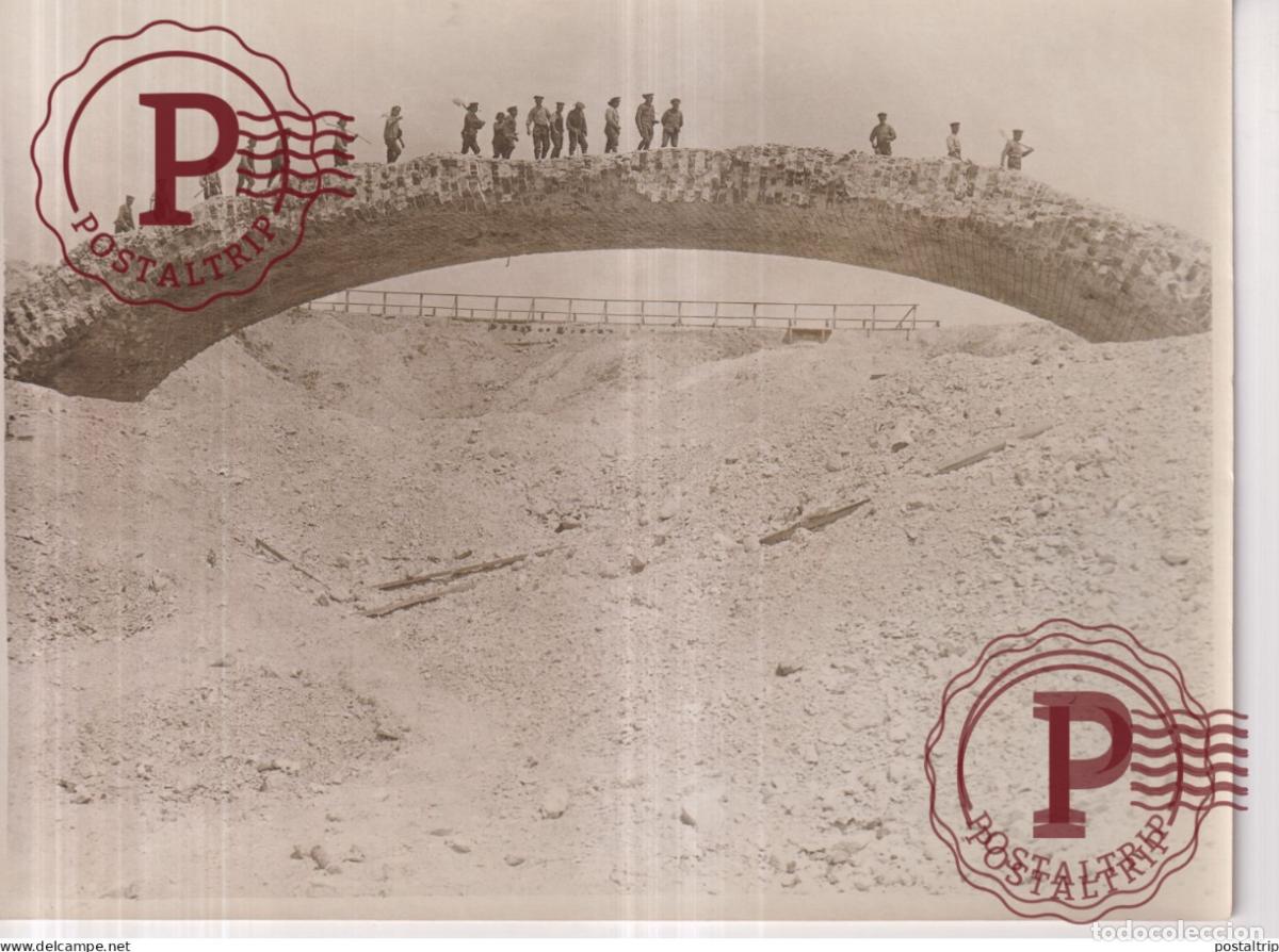 Militaria: Canal bridge on the Peronne-Bapaume road, 1916 BRITISH WESTERN FRONT 20*15CM WWI WORLD WAR GUERRE