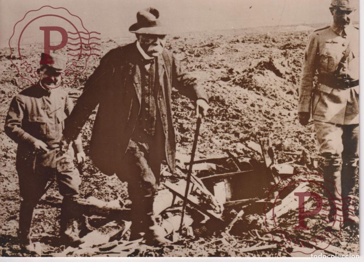 Militaria: M GEORGE CLEMENCEAU VISITE TRANCHEES 18*13CM GUERRE WAR