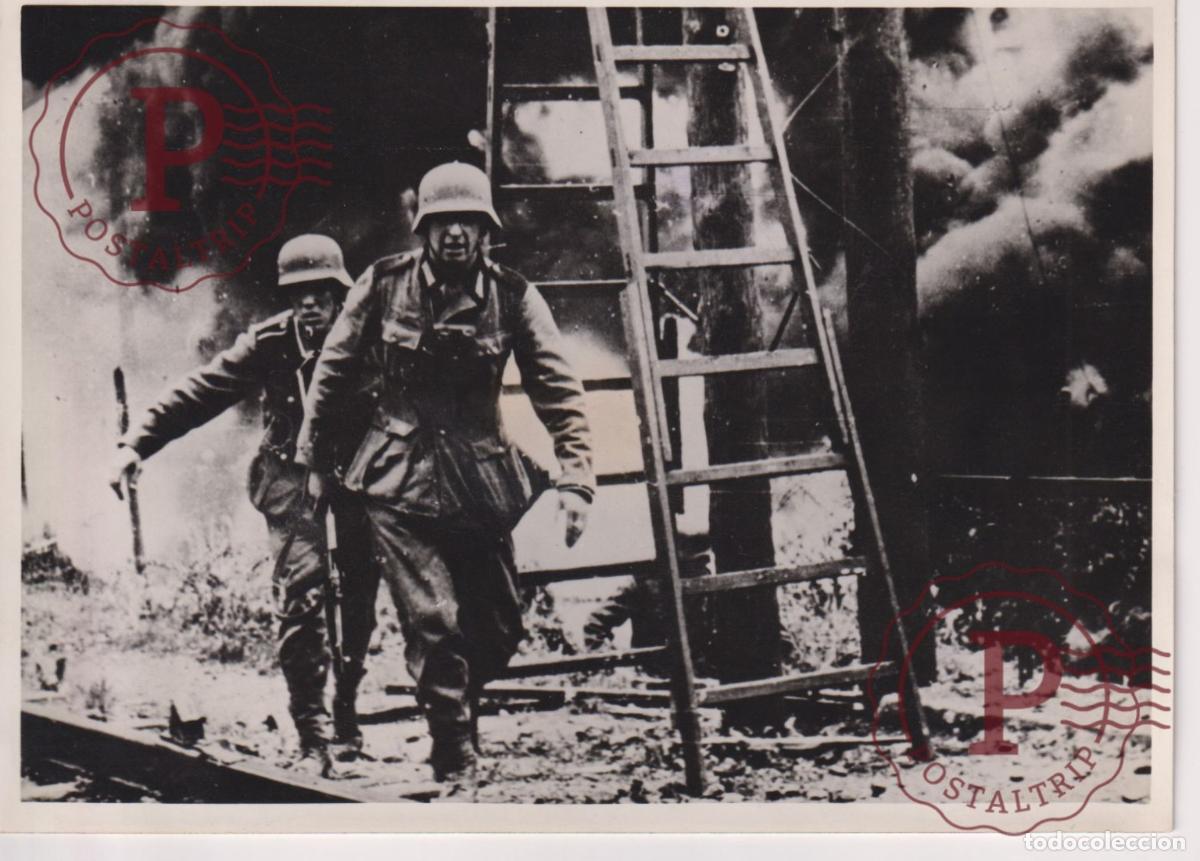 Militaria: GUERRE GERMANO RUSSE RUSSIA TROUPES ASSAUT ALLEMANDES LATAVIA UCRAIN UCRANIA 18*13CM GUERRE WAR