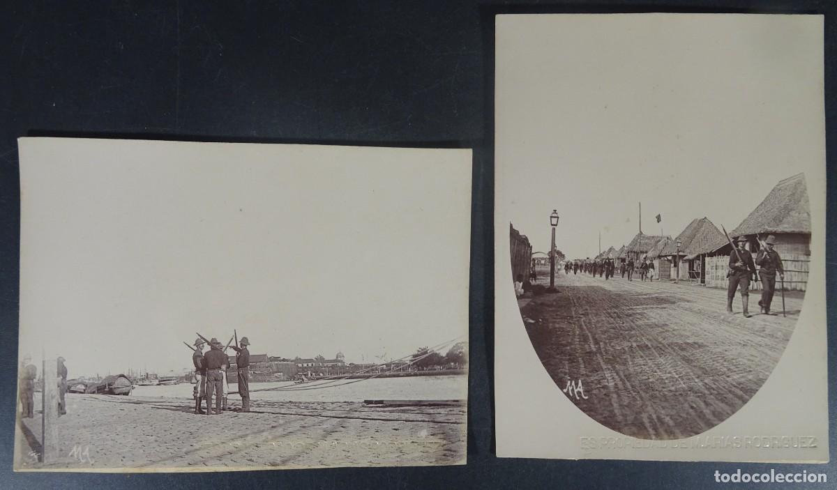 Militaria: LOTE DE 2 FOTOGRAF&Iacute;AS MILITARES, M ARIAS RODRIGUEZ, &iquest; SOLDADOS ESPA&Ntilde;OLES EN MANILA ?, VER FOTOS