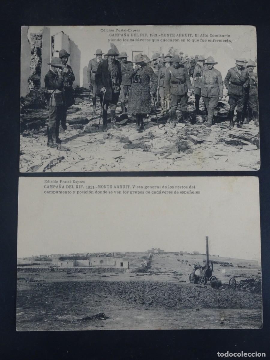 Militaria: 2 ANTIGUAS POSTALES CPA, MILITAR, CAMPA&Ntilde;A DEL RIF ,MONTE ARRUIT, VER FOTOS