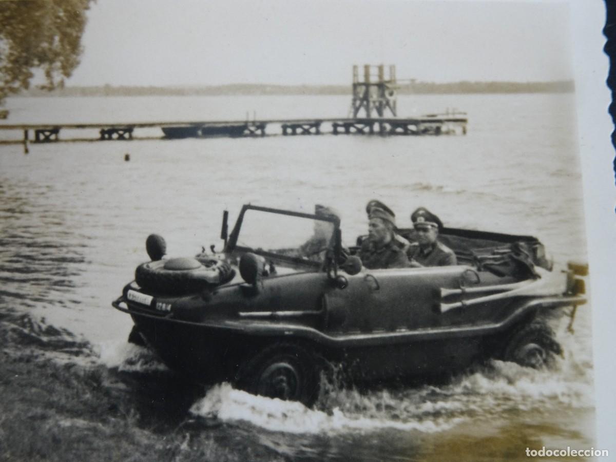 Militaria: ANTIGUA FOTOGRAF&Iacute;A ORIGINAL, MILITAR, VOLKSWAGEN TYPE 166, SCHWIMMWAGEN, SOLDADOS NAZIS, VER FOTOS