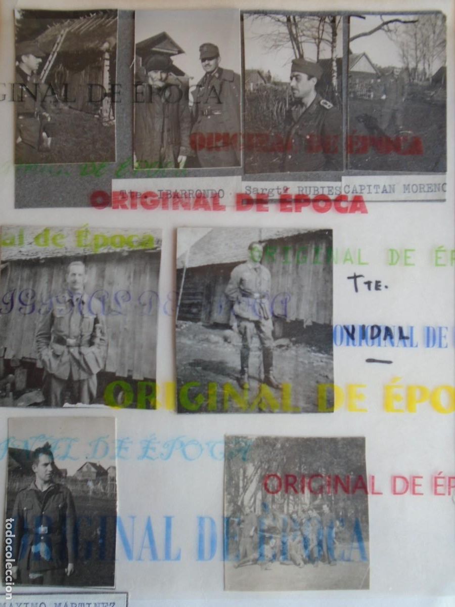 Militaria: (DA-48)LOTE DE 7 POSTALES FOTOGRAFIAS ARCHIVO ARTILLERO DIVISION AZUL HERIDO EN LENINGRADO