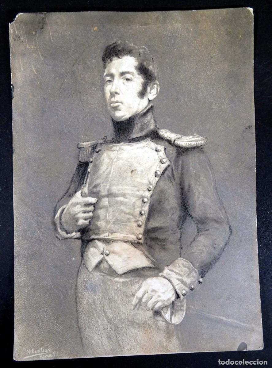 Militaria: ANTIGUA ILUSTRACI&Oacute;N, MILITAR DON JACINTO RUIZ 1808, UNIFORME MILITAR, ASENJO, VER FOTOS