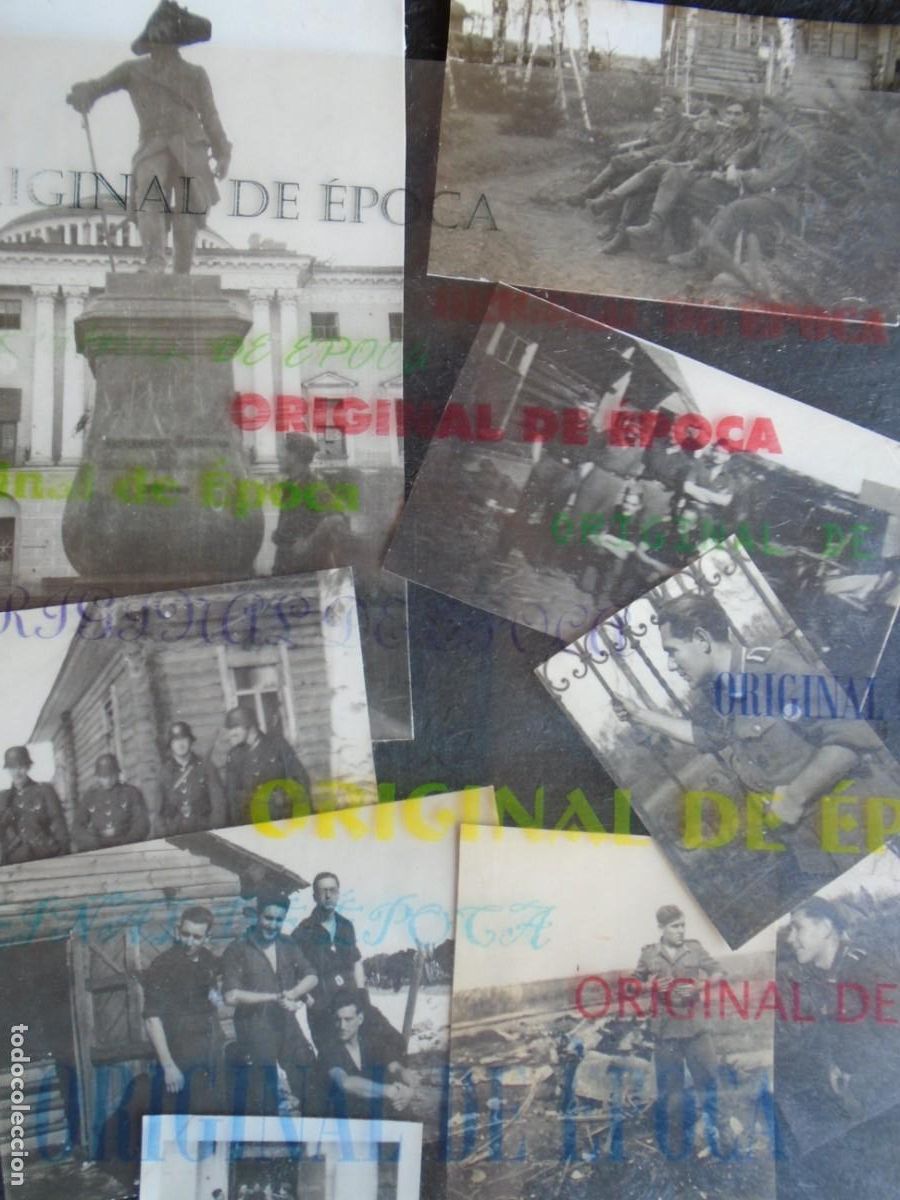 Militaria: (DA-56)LOTE DE 9 FOTOGRAFIAS ARCHIVO DE ARTILLERO DIVISION AZUL HERIDO LENINGRADO