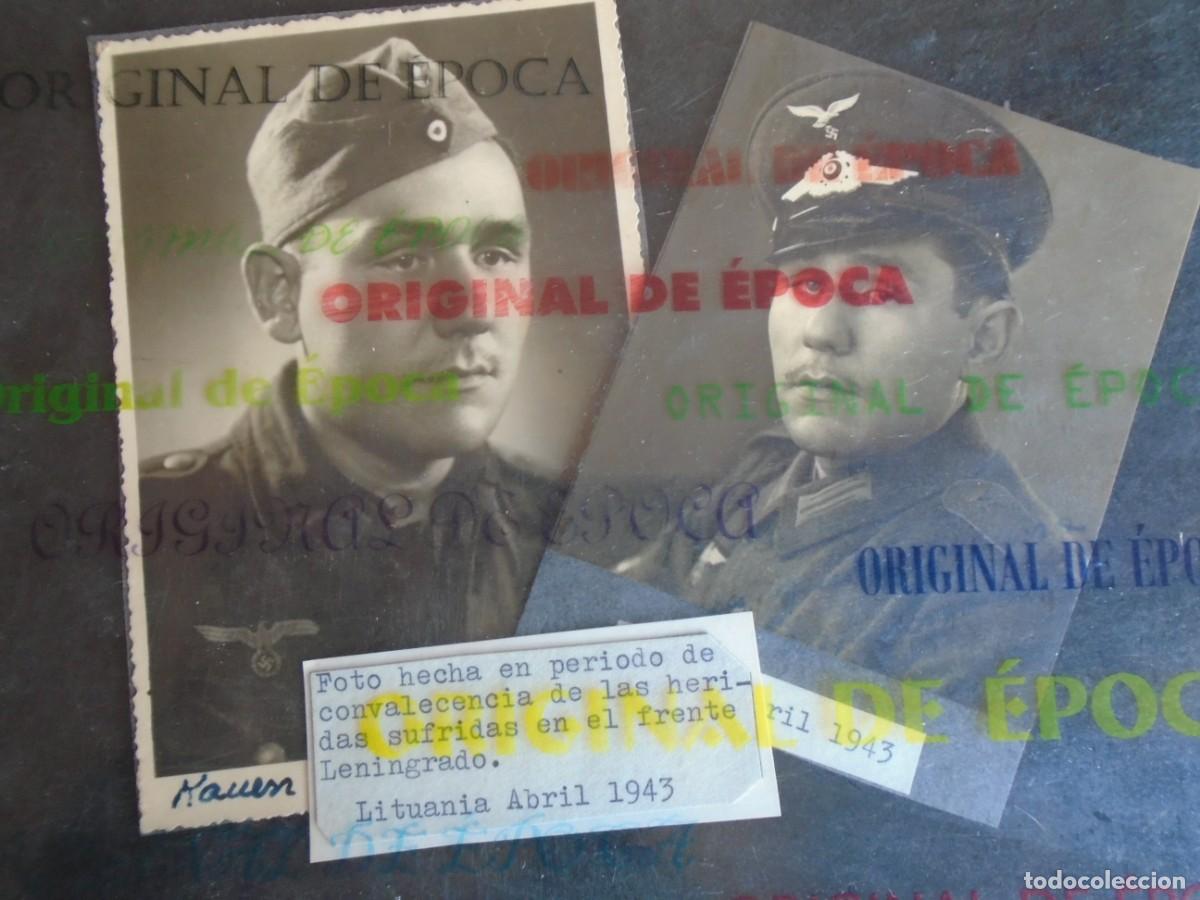 Militaria: (DA-59)LOTE DE 2 FOTOGRAFIAS EDUARDO AMAT HURTADO ARTILLERO DIVISION AZUL HERIDO LENINGRADO