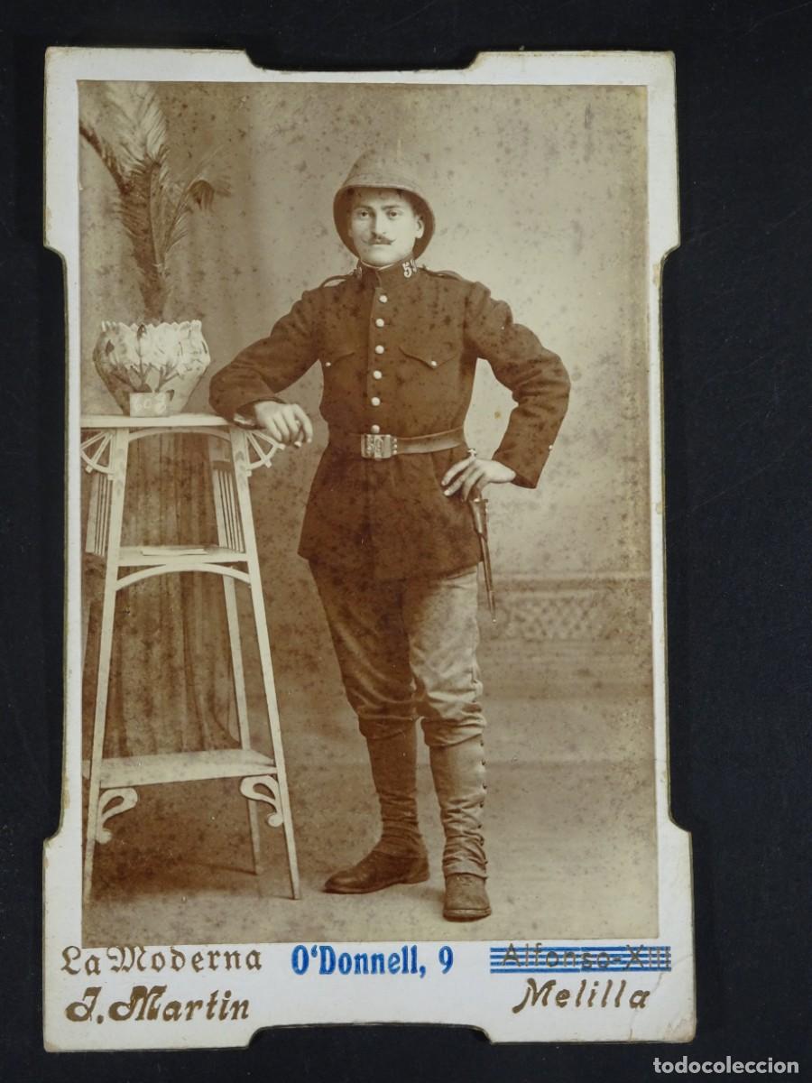 Militaria: ANTIGUA FOTOGRAF&Iacute;A DE ESTUDIO DCV ,MILITAR, UNIFORME, J. MARTIN, MELILLA, VER FOTOS