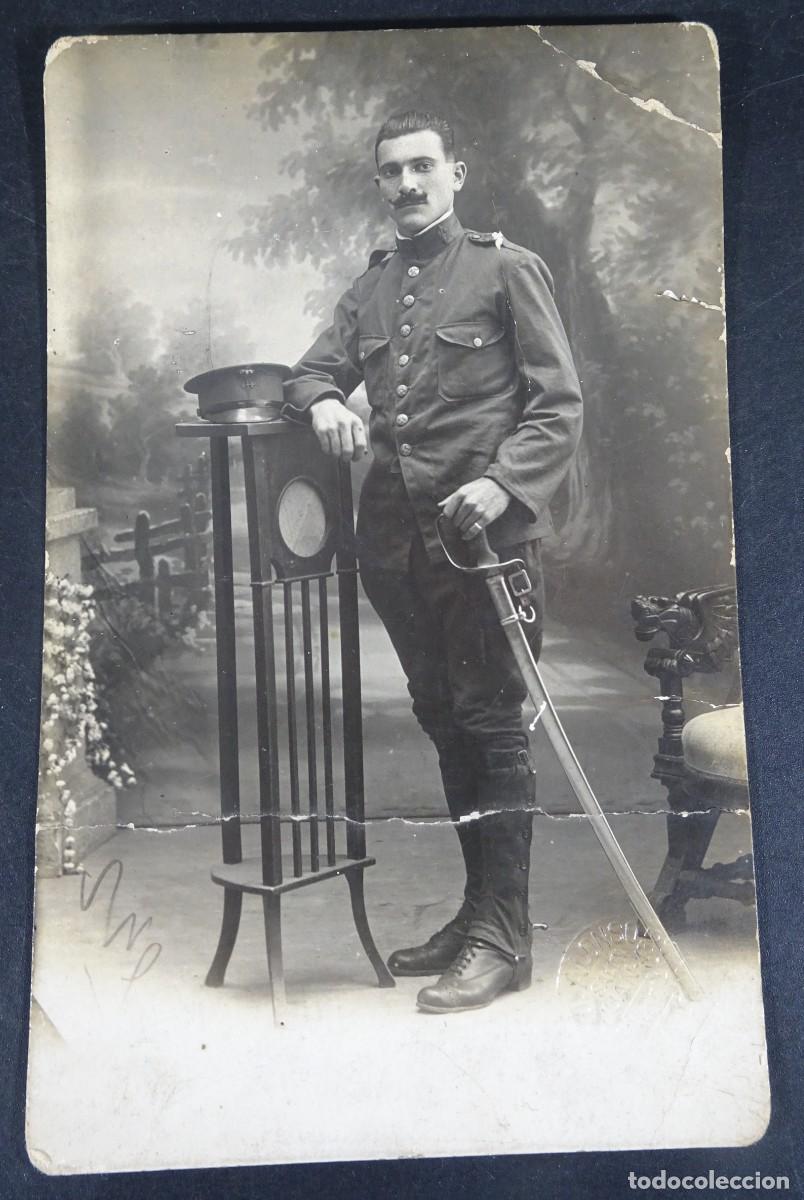 Militaria: ANTIGUA FOTOGRAF&Iacute;A DE ESTUDIO, MILITAR, UNIFORME , J.ALONSO, BARCELONA, VER FOTOS
