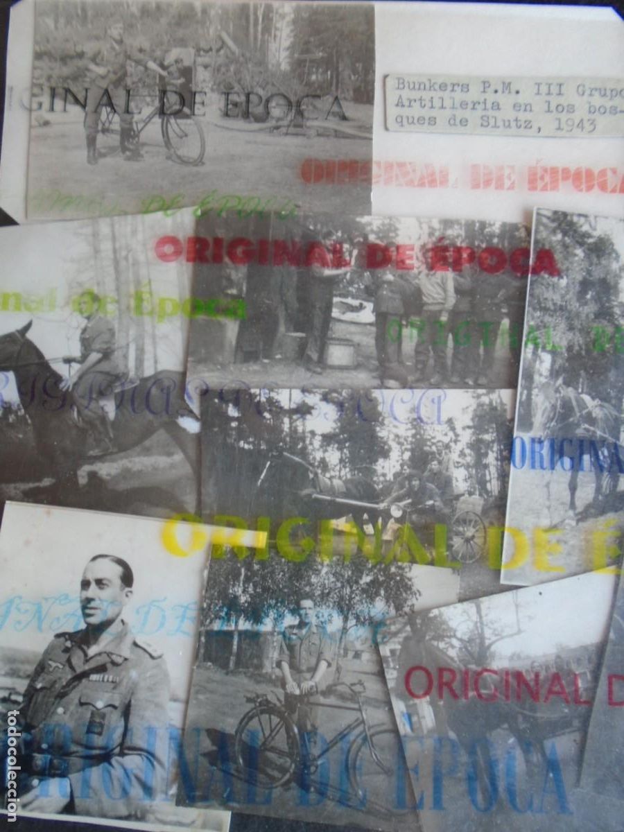 Militaria: (DA-61)LOTE DE 9 FOTOGRAFIAS ARTILLERO DIVISION AZUL HERIDO LENINGRADO