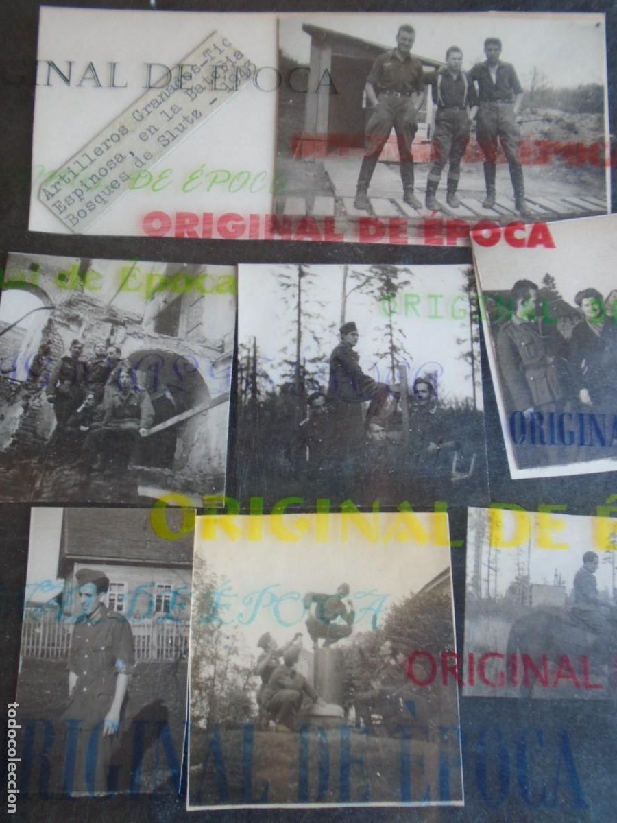 Militaria: (DA-62)LOTE DE 7 FOTOGRAFIAS ARTILLERO DE LA DIVISION AZUL HERIDO LENINGRADO