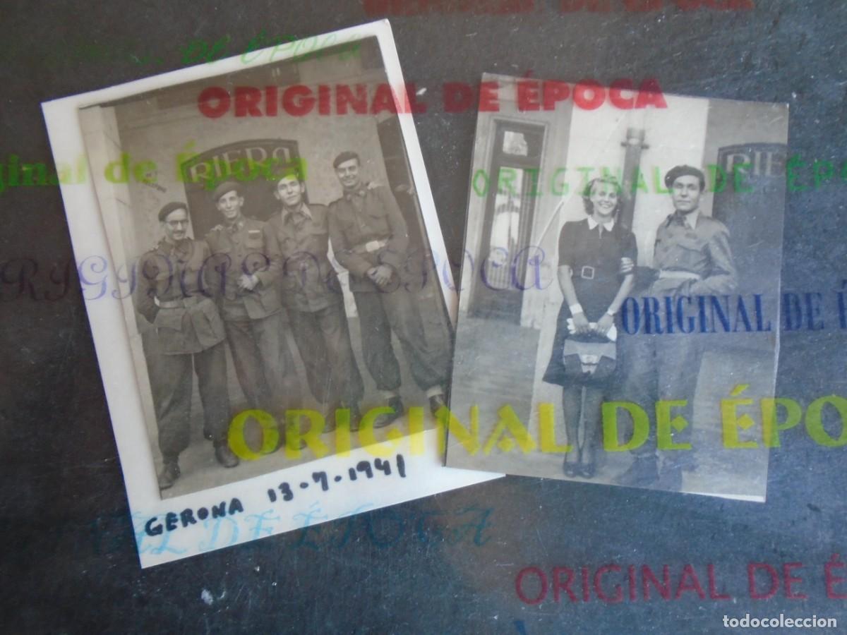 Militaria: (DA-66)LOTE DE 2 FOTOGRAFIAS ANTES DE INCORPORARSE ARTILLERO DE LA DIVISION AZUL HERIDO LENINGRADO