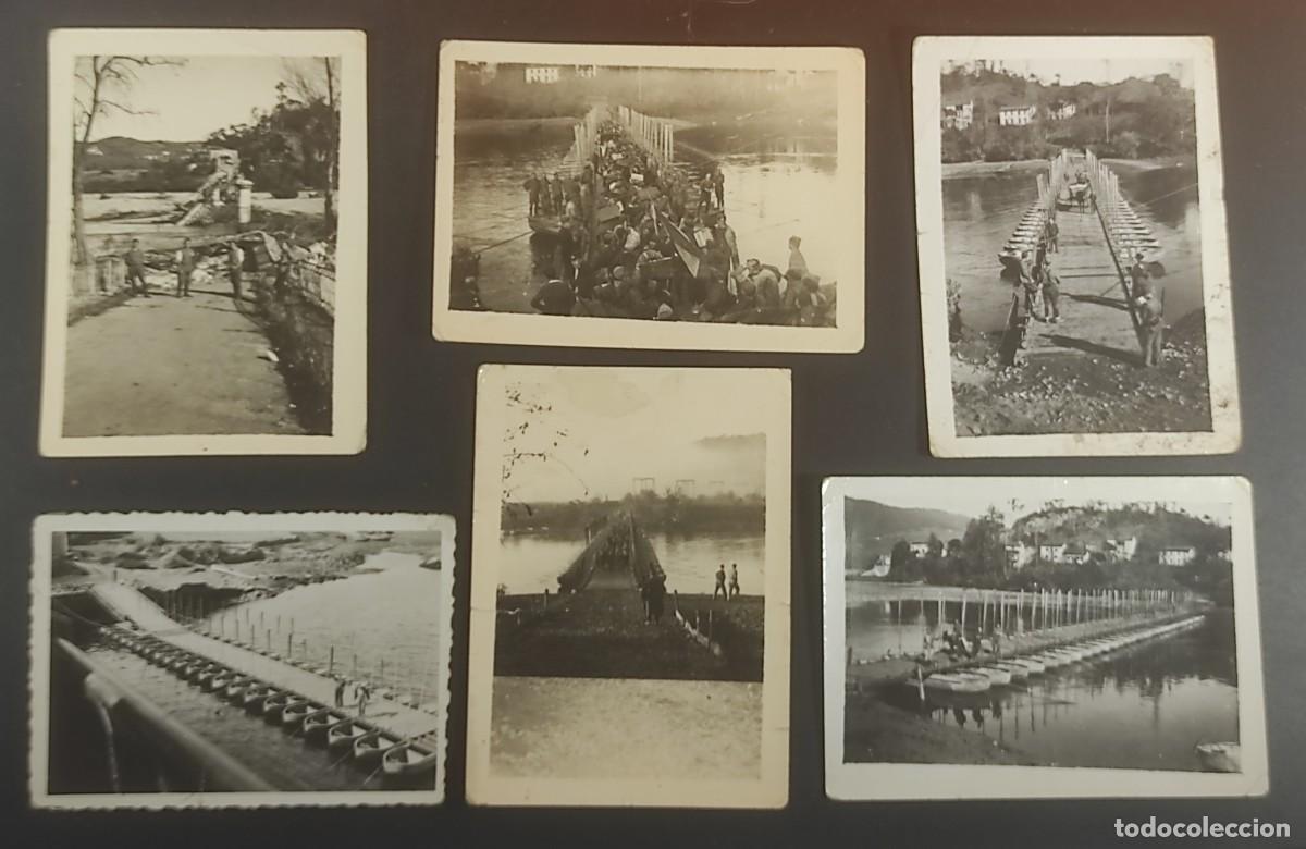 Militaria: LOTE DE 6 ANTIGUAS FOTOGRAF&Iacute;AS,MILITARES, RIA DE NAVIA , PUENTE , ASTURIAS, VER FOTOS