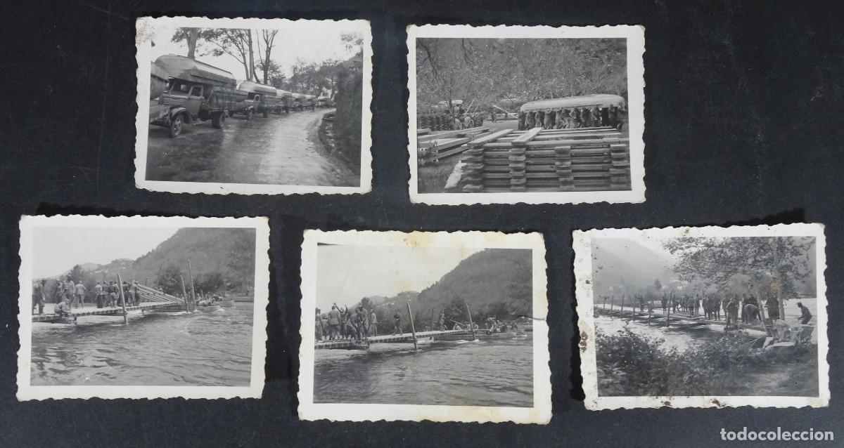 Militaria: LOTE DE 6 ANTIGUAS FOTOGRAF&Iacute;AS, MILITARES, PUENTE NARCEA+ OTRAS LOCALIZACIONES, VER FOTOS