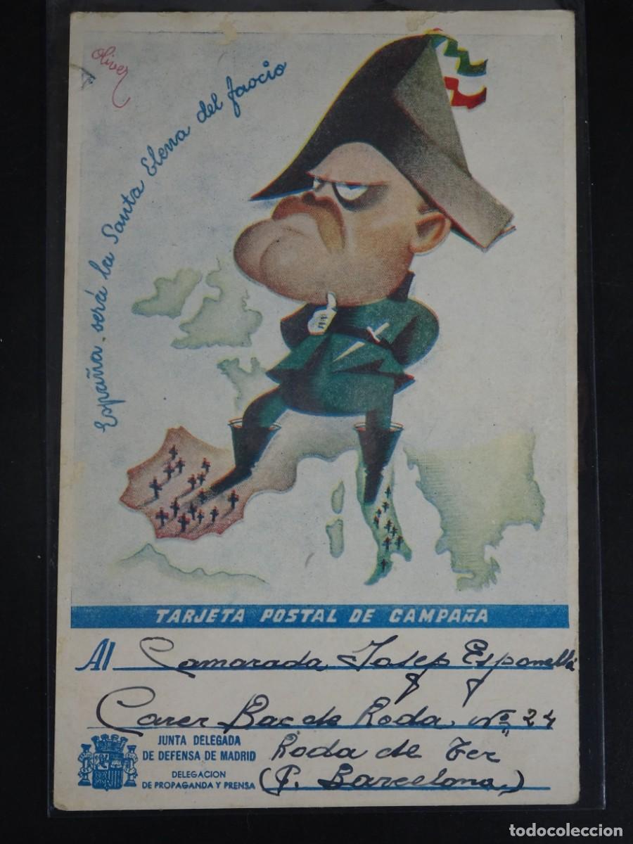 Militaria: ANTIGUA TARJETA POSTAL DE CAMPA&Ntilde;A, ILUSTRADA OLIVER, GUERRA CIVIL, 1937, VER FOTOS