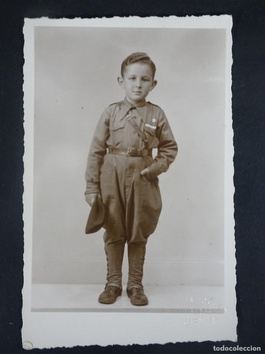 Militaria: ANTIGUA FOTOGRAF&Iacute;A DE ESTUDIO, NI&Ntilde;O, UNIFORME, CHAPARRO , HUELVA, VER FOTOS