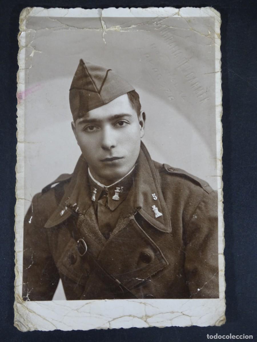 Militaria: ANTIGUA FOTOGRAF&Iacute;A DE ESTUDIO, MILITAR, UNIFORME , FEB 1936, II REP&Uacute;BLICA, ZARAGOZA, VER FOTOS