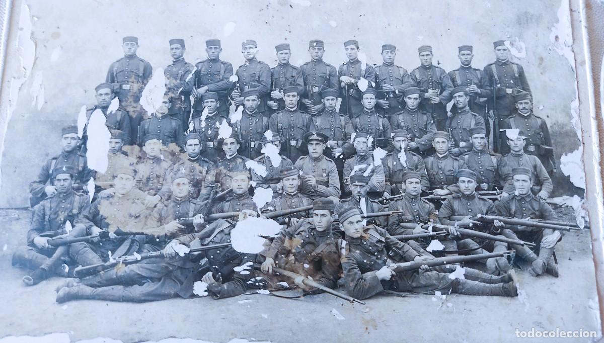 Militaria: ANTIGUA FOTOGRAFIA ORIGINAL DE GRAN TAMA&Ntilde;O DE UNA COMPA&Ntilde;IA DE LA GUERRA DEL RIF