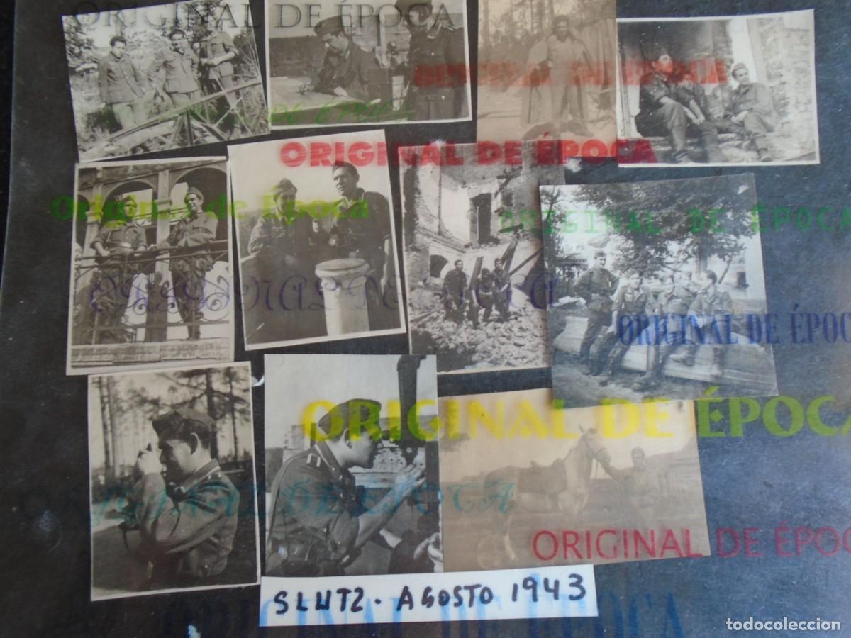 Militaria: (DA-74)LOTE DE 11 FOTOGRAFIAS SLUTZ 8-1943 ARCHIVO ARTILLERO DE LA DIVISION AZUL HERIDO LENINGRADO