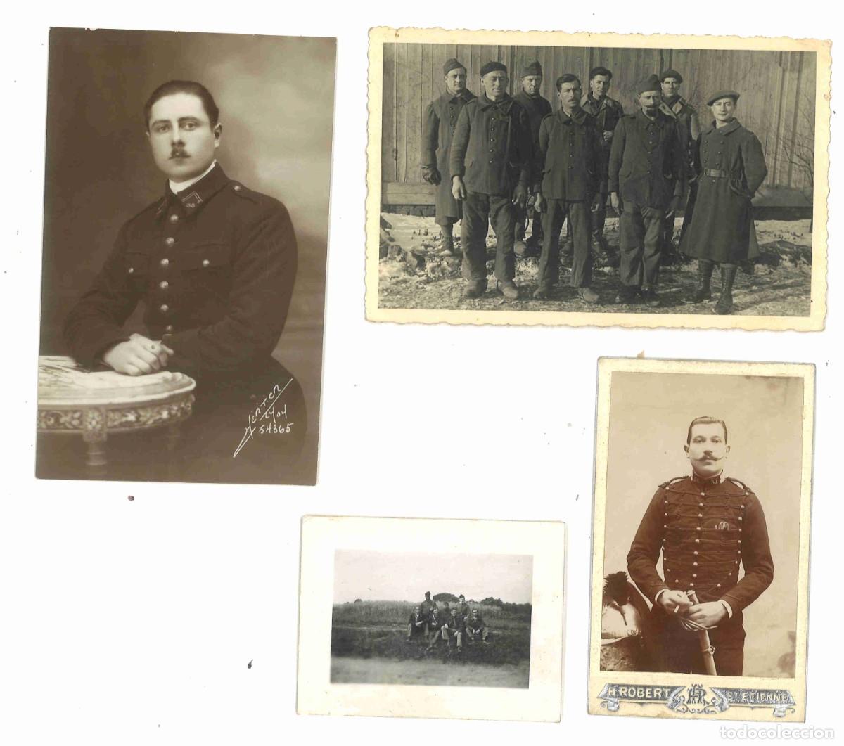 Militaria: 4 fotograf&iacute;as militares francesas