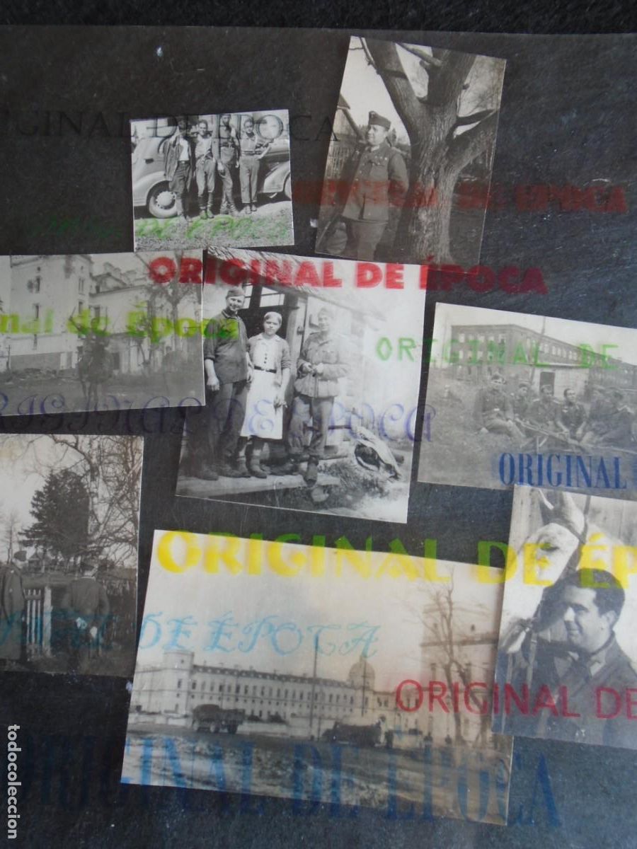 Militaria: (DA-75)LOTE DE 8 FOTOGRAFIAS ARCHIVO ARTILLERO DE LA DIVISION AZUL HERIDO LENINGRADO