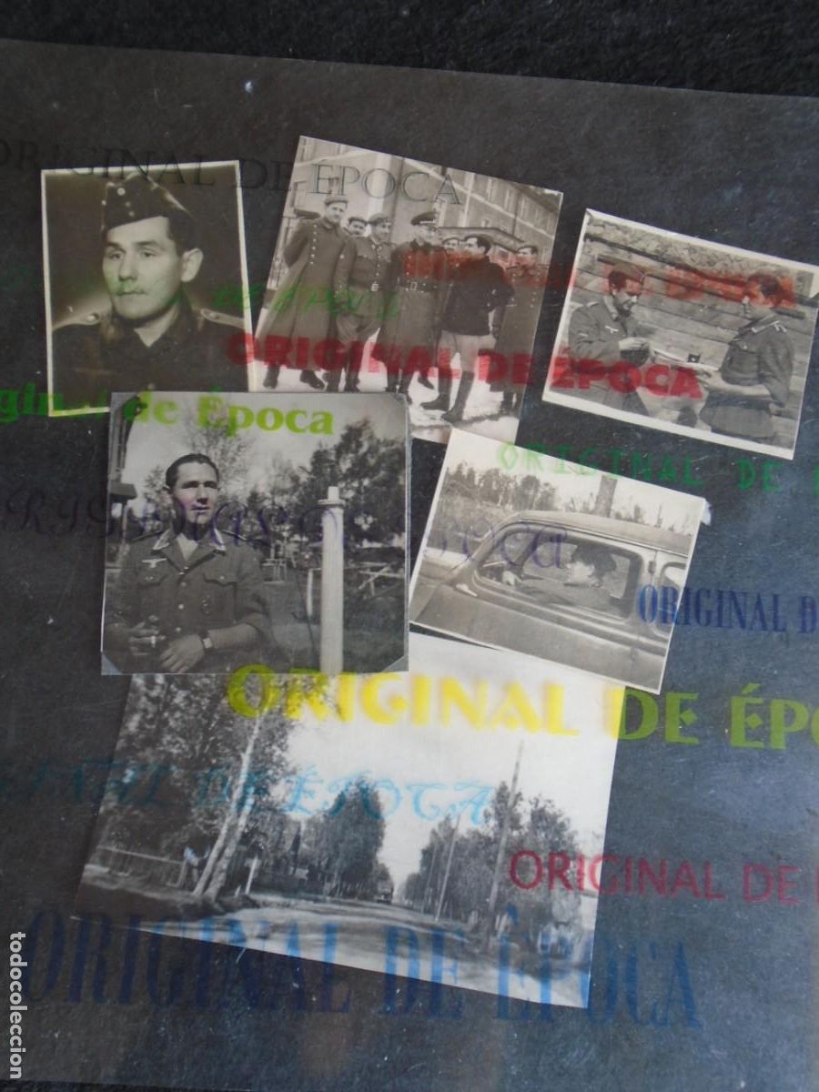 Militaria: (DA-71)LOTE DE 6 FOTOGRAFIAS ARCHIVO ARTILLERO DE LA DIVISION AZUL HERIDO LENINGRADO