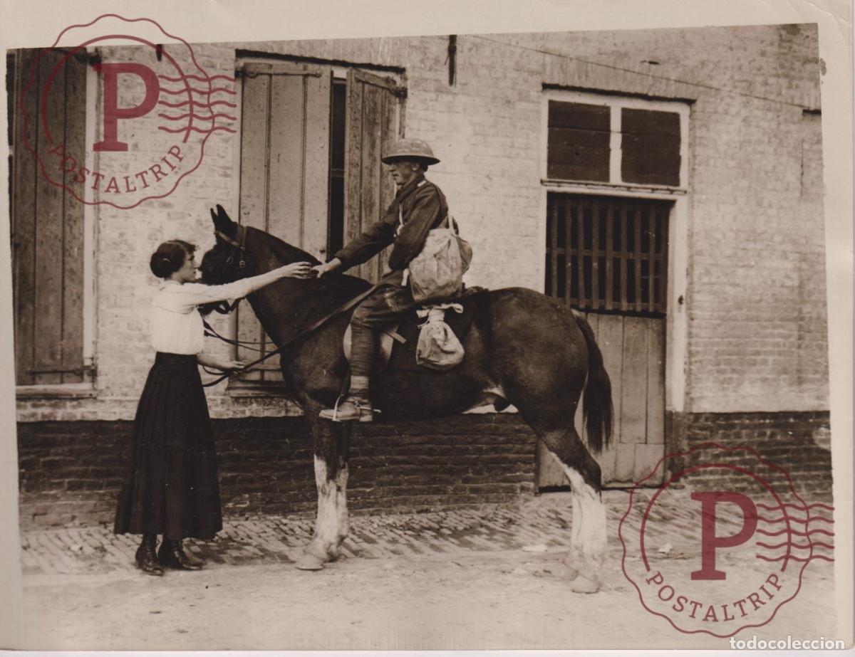 Militaria: BATTLE OF FLANDERS ARTILLERYMAN CHARMING ATTENTION 21*16CM world war BRITISCH WESTERN FRONT